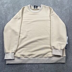 Obermeyer Mens XL Tan Quilted Crewneck Sweatshirt Pullover Top